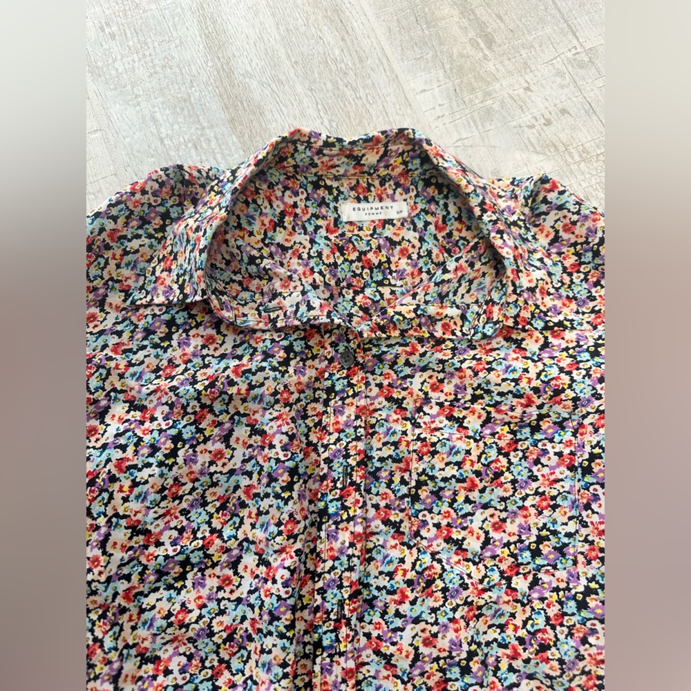 Equipment Multicolor Floral Blouse